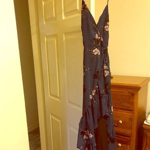 South Moon Under strap dress with ruffled slit